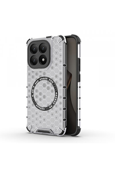 Stef's Cat Husa MagSafe pentru Xiaomi 15T, Stef's Cat, HoneyComb Shield, Alba