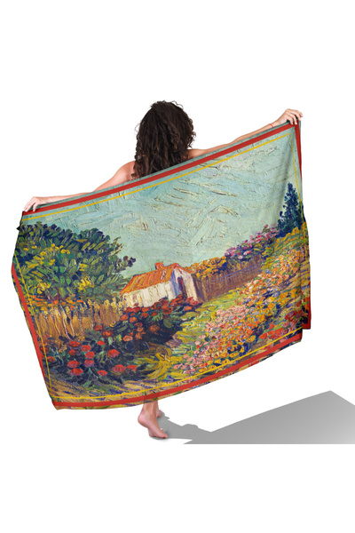 tuaipek CANVAS SUMMER Desen İç göstermeyen Saten PAREO