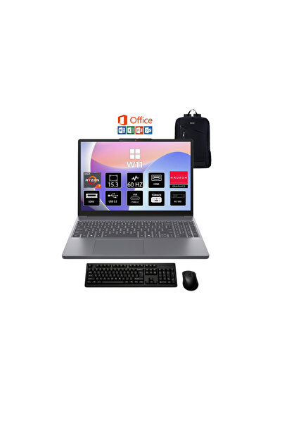 LENOVO Ideapad Slim 3 Amd Ryzen 7 7735HS 32gb 1Tb SSD W11 PRO 15.3" Taşınabil...