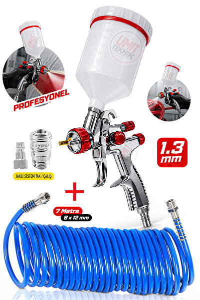 PROXTECH Premium Ayarlanabilir Üstten Depolu Profesyonel 600 cc Boya Sprey Ta...