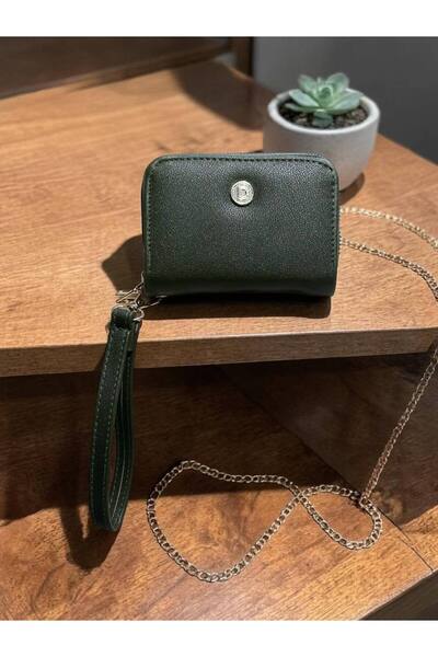SÜNELA Double Zipper Small Mini Wallet Made of First Quality Artificial Leather