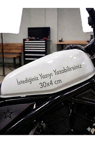 levvas Kişiye Özel Yazı Sticker 30x4 Cm motosiklet deposu araba arkası yazısı...