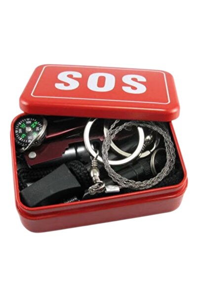 E-ANAMAG Κιτ επιβίωσης SOS 7 σε 1, όλα τα απαραίτητα αξεσουάρ σε μεταλλικό κο...