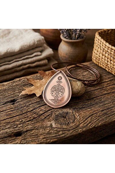 Zib Grips Velvet Copper Chakra Tree of Life Copper Necklace Handmade Boho Spi...