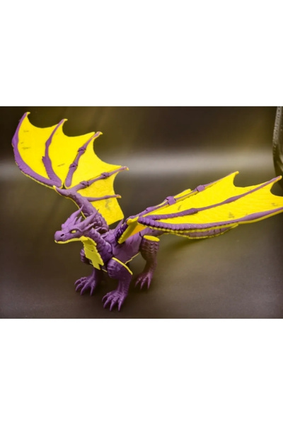 FLEXIS WE MAKE IT POSSIBLE FOR YOU Nightwing Dragon Mor Sarı Ejderha Figürü -...