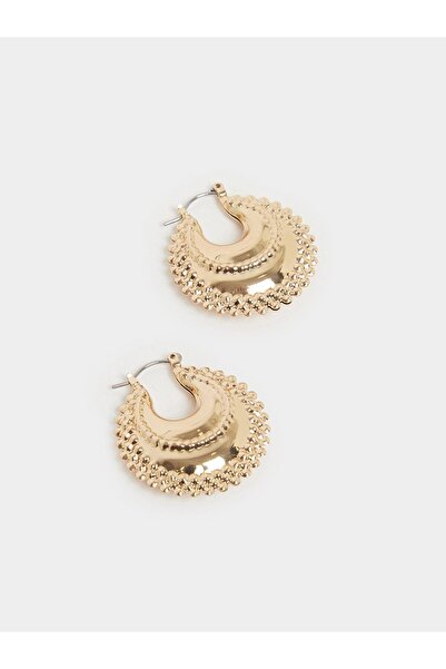Styli Textured Hoop Earrings