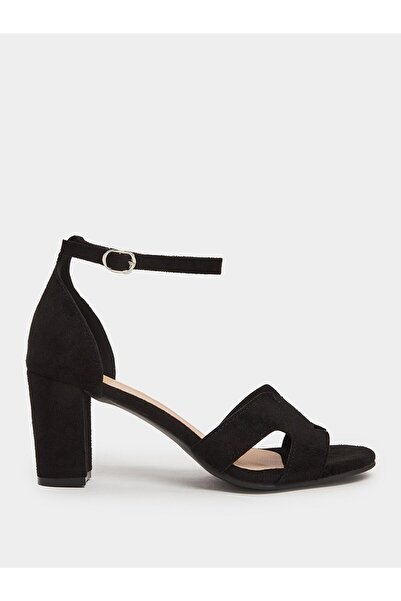 Take Two By Styli Black Ankle Strap High Heel Sandals