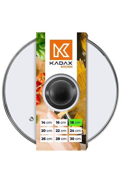 KADAX Capac de sticlă 18 cm Universal Termorezistent pentru oale și tigăi
