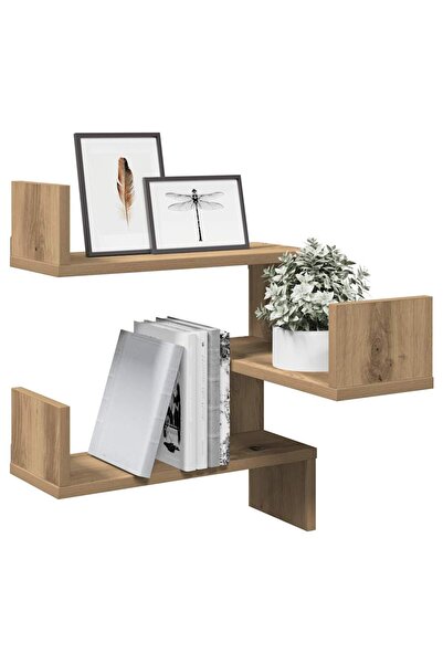 vidaxl Γωνιακό ράφι τοίχου Δρυς τεχνίτης 40x40x49,5 cm