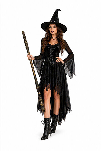 Cadılar Bayramı Dekoratif Asa 82 cm Halloween Kostüm Aksesuarı Sihirli Asa Parti Çubuğu SN-176