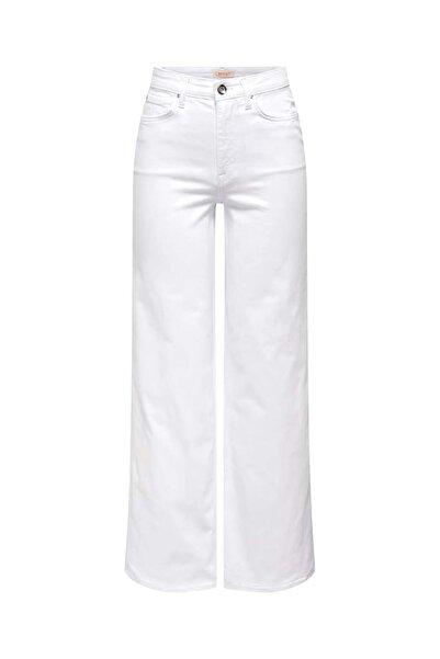 ONLY OnlMadison Blush HW Wide DNM Cro NOOS Γυναικείο Τζιν Παντελόνι Λευκό (15...