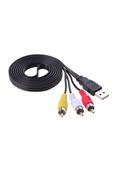 Stef's Cat Καλώδιο USB αρσενικό σε 3RCA αρσενικό/3μ.