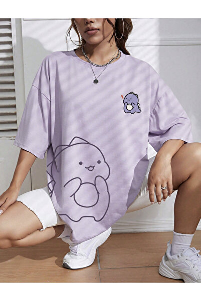 COHERENT Tricou din bumbac supradimensionat cu imprimeu special SHISHMANDINO ...