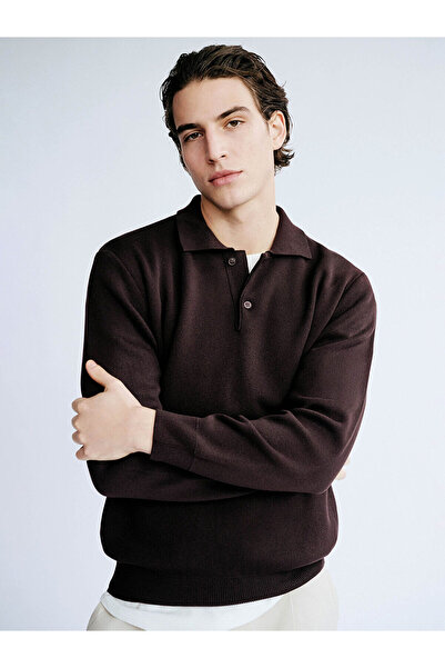 LC Waikiki Nevavm Polo Collar Knitwear Men's Sweater