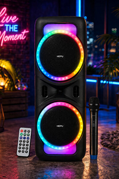 Blackbird Game Center Hepu HP-118 8 İnç Bluetooth Partybox Hoparlör - 15W Işı...
