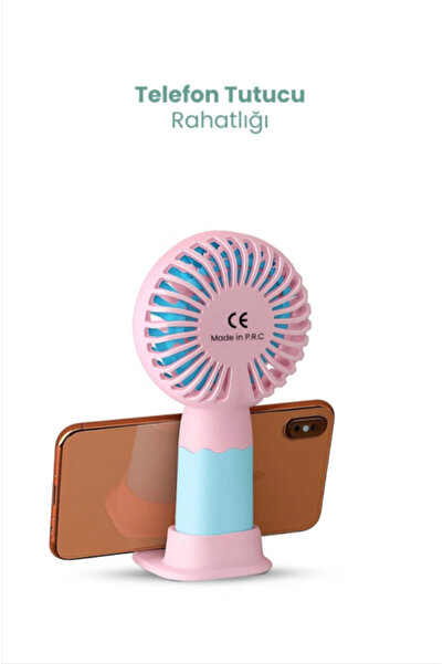 ATABY Şarjlı, Telefon Tutacaklı El Fanı