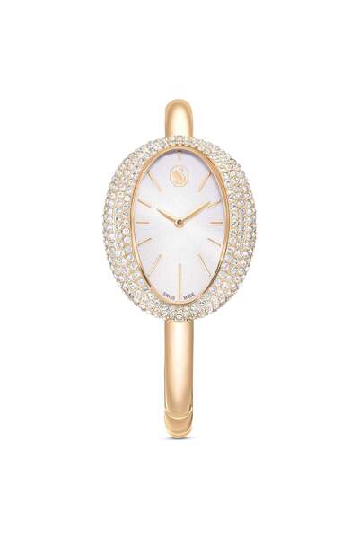 Swarovski Imber Bangle Saat İsviçre Üretimi Metal Bileklik Altin Rengi Şampan...