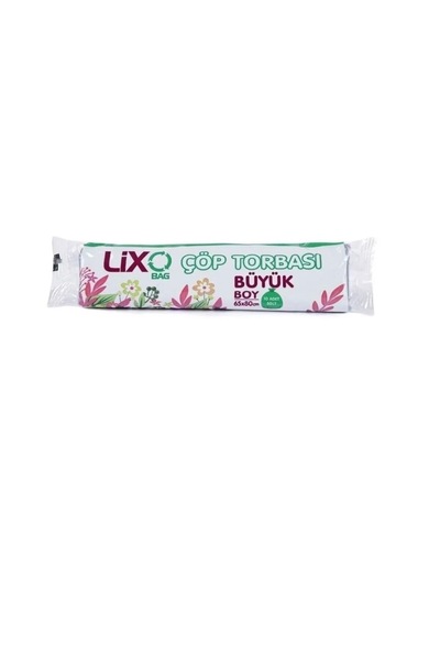 LİXO ÇÖP POŞETLERİ Lixobag Büyük Boy Çöp Poşeti 5 paket*10 lü rulo 50 ad 65X80cm