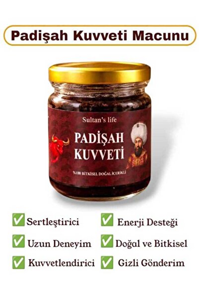 Zenvia Store Padişah Kuvveti Macunu Doğal Bitkisel Kuvvet, Sertlik, Enerji Ar...