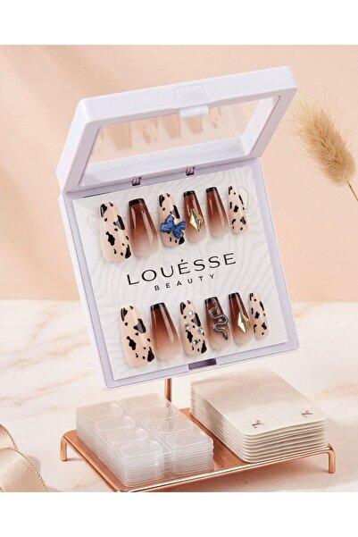 Louesse Beauty Louésse Wild Charm Takma Tırnak Seti 12’li – Leopar Desenli Om...