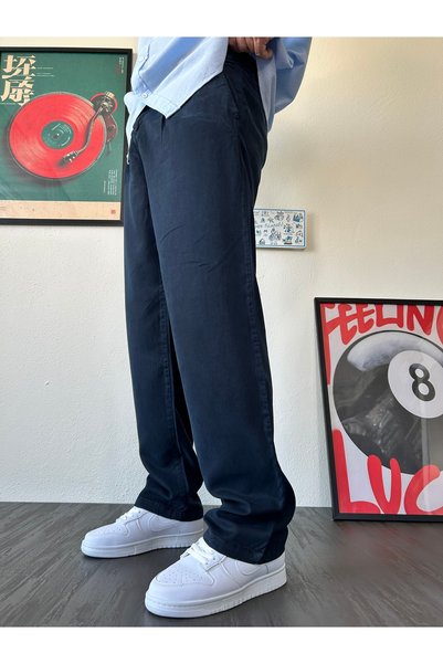 XPUPPETWEAR Vintage Yıkamalı Pileli Baggy Kumaş Pantolon