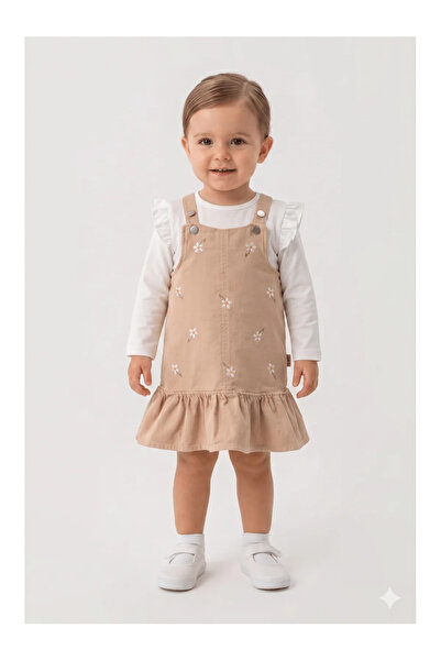 Mini Baray Gabardine Embroidered Dress 2-Piece Set (1 Year Old - 2 Years Old ...