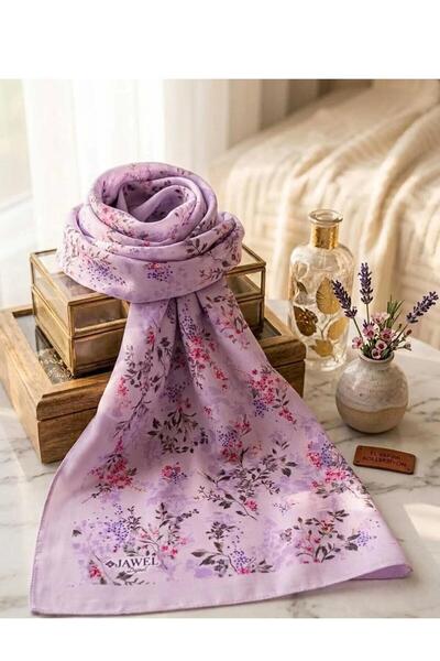 w white stars sports & wear Jawel Floral Motif Cotton Soft Shawl