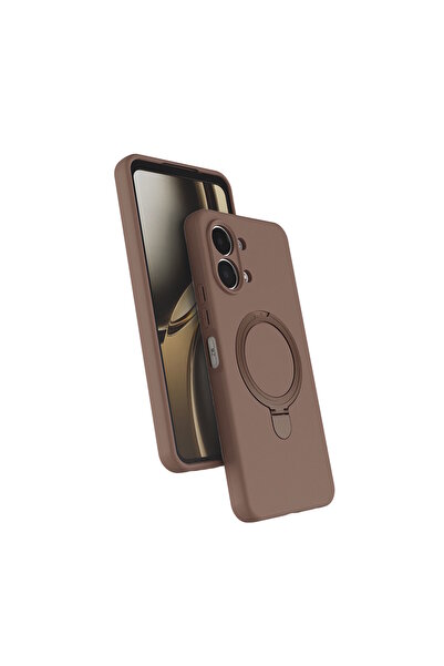 m.tk moveteck Oppo A6 Pro Kılıf Magsafe Halkalı Extra Standlı içi Kadife Yumu...