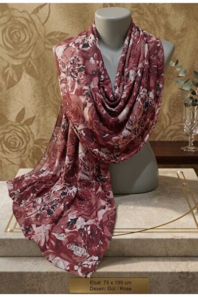 w white stars sports & wear Jawel Floral Motif Cotton Soft Shawl