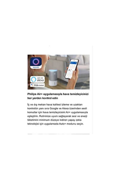 Philips Güçlü Hava Hazneli Su Temizleme ve Nemlendirme Dijital Ekranlı ve Uza...