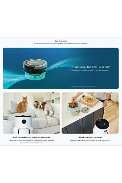 Shark 130 m² 4 Katmanlı HEPA Filtreli Akıllı Sensörlü Anti-Odor Hava Temizley...