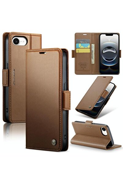 Caseme 023 Luminus Θήκη Πορτοφόλι Brown (Apple iPhone 16e/17e)