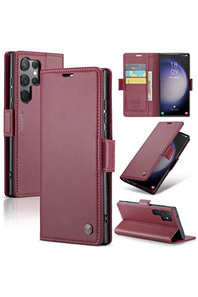 Caseme 023 Luminus Θήκη Πορτοφόλι Wine Red (Samsung Galaxy S24 Ultra 5G)