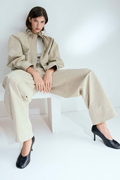 H&M Barrel-leg twill trousers