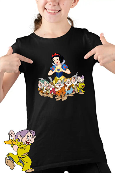 OEM Tricou Copii Fete Alba ca Zapada cei 7 pitici