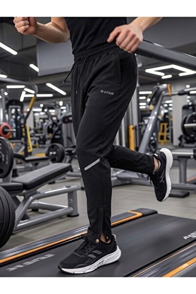 Demente Sweatpants Parachute Fabric Slim Fit Cuffed Legs Gym and Fitness