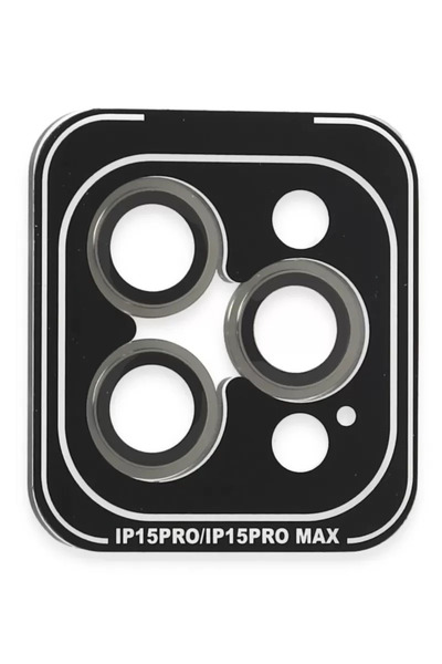silky glows iPhone 15 Pro Max Compatible Pvd Metal Camera Lens Protector in G...