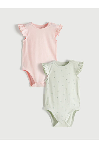 LC Waikiki Nevavm Farkıyla Kız Bebek Fırfırlı Snap-On Bodysuit 2-Pack
