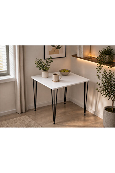 EGEMEV Metal Ayaklı 60x90cm Mutfak Masası Balkon Masası Çalışma Masası YEMEK ...