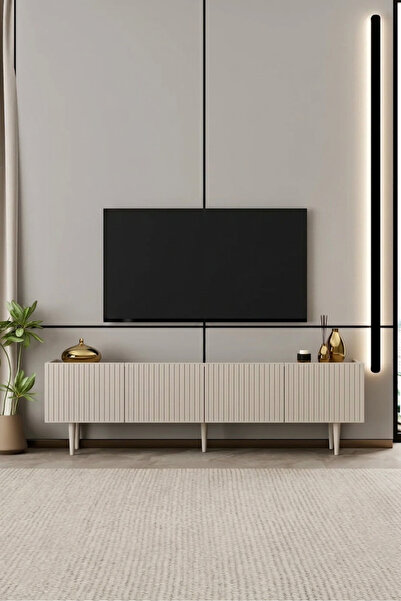 moldesan Capella TV Ünitesi MDF 4 kapaklı 160 cm ayaklı