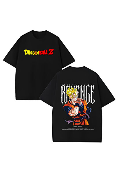 MAGORS Μπλουζάκι Dragonballz Anime Saga με στάμπα, Unisex, Oversize, 100% βαμ...