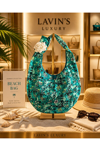 Lavin's 🌿 Lavin’s Luxury Büyük Boy Desenli Plaj Çantası – Şıklık & Konfor Bi...