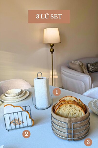 Edora Home Set od 3 mat srebrna rešetkasta držača za salvete, vertikalni drža...