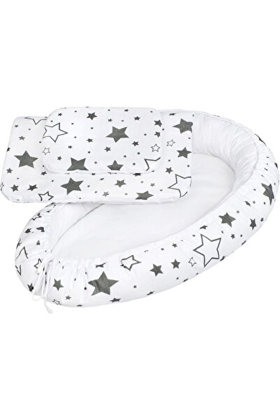 Other Cuib de lux pentru bebeluși cu pături New Baby stars gri