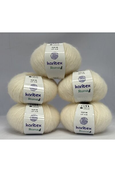 KARİTEX Roma El Örgü İpliği 10'lu paket, 10X50 Gr. 300 Mt. %65 Akrilik %35 Po...