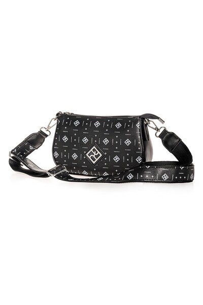 OEM Γυναικεία Τσάντα Χιαστί Pierro Accessories Clio Monogram με Καπάκι σε Χρώ...