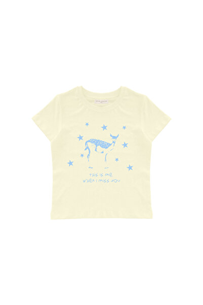 lethestudios Miss You Baskılı Baby Tee Crop Top
