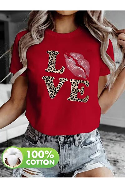 puolikuu Tricou cu imprimeu mixt pentru femei, confortabil, cu croială lejeră