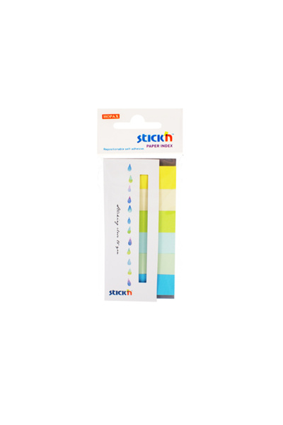 Stick'Nsnap Stick index colored paper 45 x 15 mm, 6 x 30 sheets/ Top Bottom S...