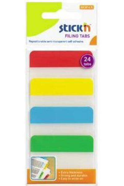 Stick'Nsnap Stick index plastic transp. cu margine color 38 x 51 mm, 4 x 20 f...
